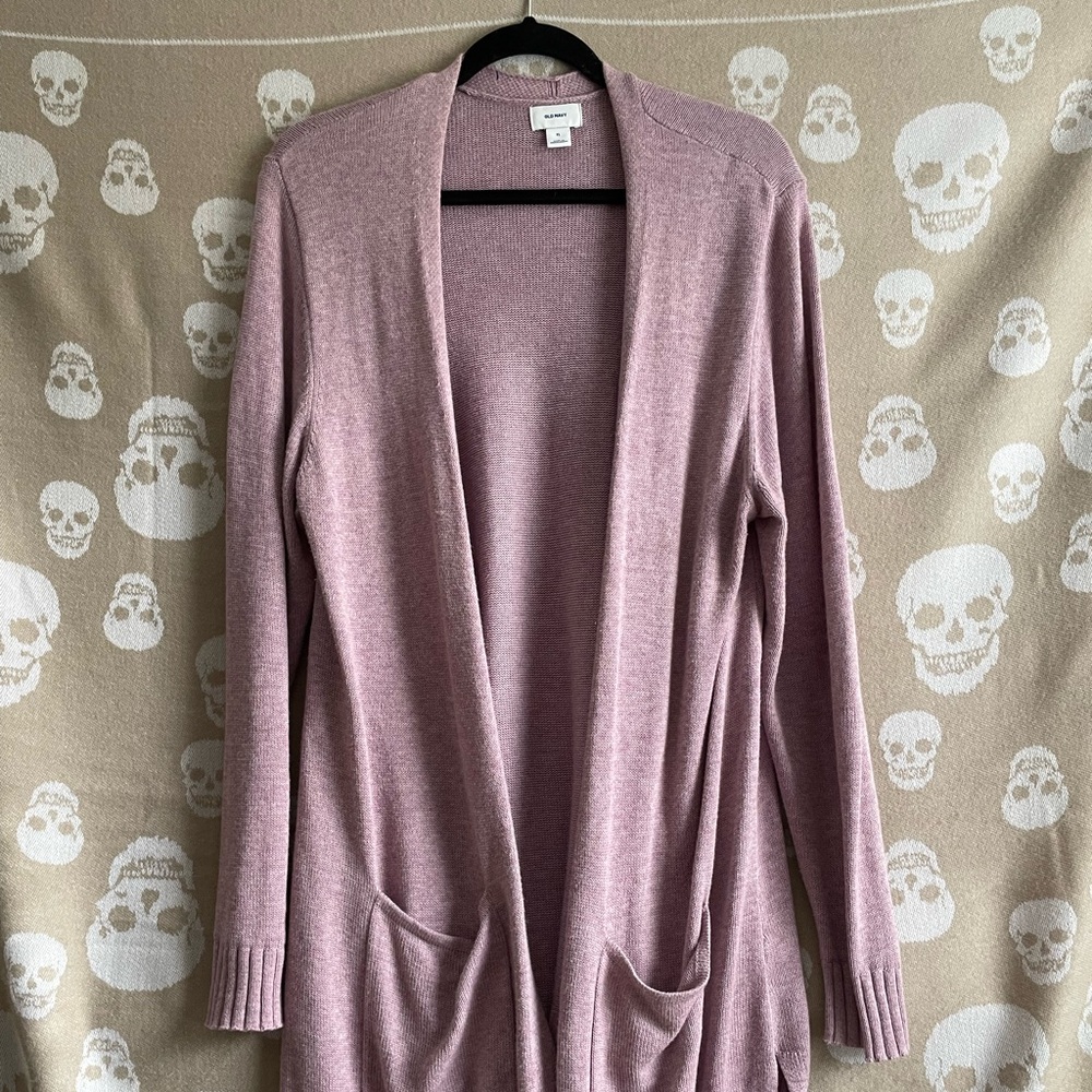 LAVENDER LONG CARDIGAN XL